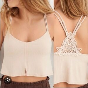 Aerie Ribbed Crop Top Bralette